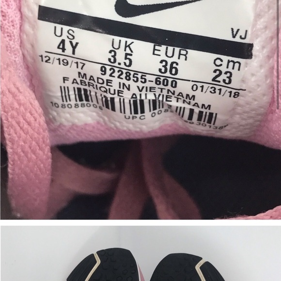 NIKE DOWNSHIFTER 8 (GS) 922855 600 ELEMENTAL PINK METALLIC SILVER GIRLS SNEAKERS - Picture 2 of 10